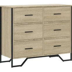 vidaXL kommode 91x35,5x74,5 cm konstrueret træ sonoma-eg