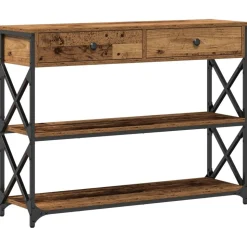 vidaXL Konsol Bord Gammelt træ 100 x 28 x 75 cm Laminat træ og metal