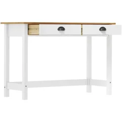 vidaXL konsolbord Hill med 2 skuffer 110x45x74 cm massivt fyrretræ