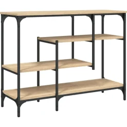 vidaXL konsolbord med hylder 100x35x75 cm sonoma-eg