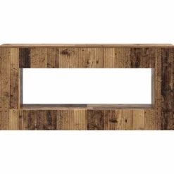 vidaXL Konsolbord Stribet Gammelt træ 155 x 29 x 74 cm Konstrueret træ