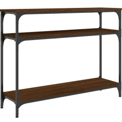 vidaXL konsolbord 100x29x75 cm konstrueret træ brun egetræ
