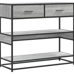 vidaXL konsolbord 90x35x80 cm konstrueret træ grå sonoma-eg