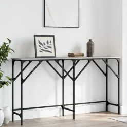 vidaXL konsolbord 140x29x75 cm konstrueret træ grå sonoma-eg