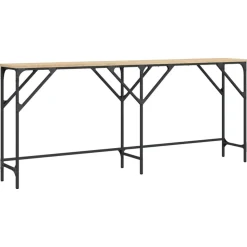 vidaXL konsolbord 180x29x75 cm konstrueret træ sonoma-eg