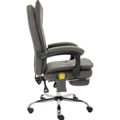 vidaXL kontorstol med massagefunktion stof grå