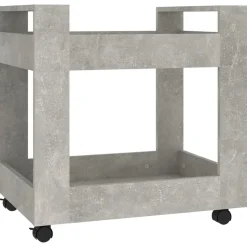 vidaXL kontorvogn 60x45x60 cm konstrueret træ betongrå