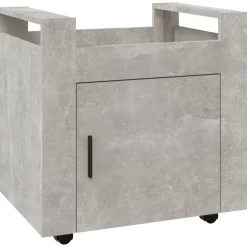 vidaXL kontorvogn 60x45x60 cm konstrueret træ betongrå