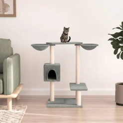 vidaXL kradsetræ med sisalstolper 82 cm lysegrå