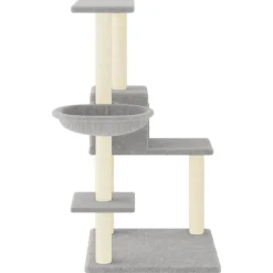 vidaXL kradsetræ med sisalkradsestolper 95 cm lysegrå