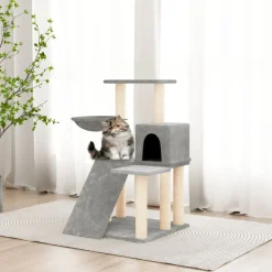 vidaXL kradsetræ med sisalstolper 82 cm lysegrå