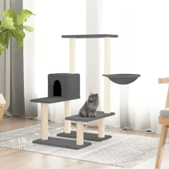 vidaXL kradsetræ med sisalkradsestolper 94,5 cm mørkegrå