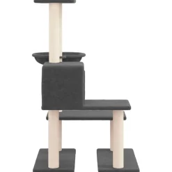vidaXL kradsetræ med sisalkradsestolper 94,5 cm mørkegrå