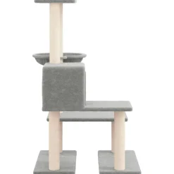 vidaXL kradsetræ med sisalstolper 94,5 cm lysegrå