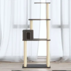 vidaXL kradsetræ med sisalkradsestolper 147 cm mørkegrå
