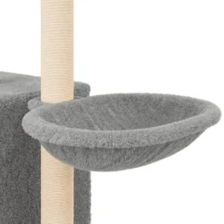 vidaXL kradsetræ med sisalstolper 145 cm lysegrå