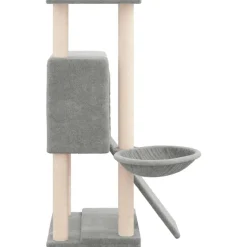 vidaXL kradsetræ med sisalstolper 96 cm lysegrå