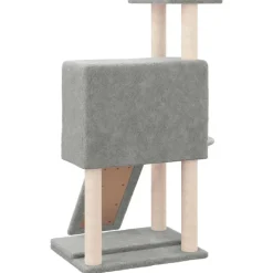 vidaXL kradsetræ med sisalstolper 96 cm lysegrå