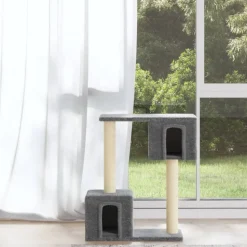 vidaXL kradsetræ med sisalkradsestolper 60 cm lysegrå
