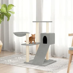 vidaXL kradsetræ med sisalstolper 82 cm lysegrå