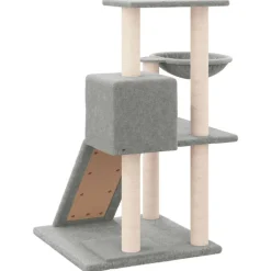 vidaXL kradsetræ med sisalstolper 82 cm lysegrå