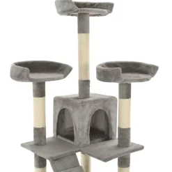 vidaXL kradsetræ til katte med sisal-kradsestolper 170 cm grå