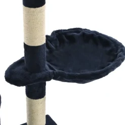 vidaXL kradsetræ til katte med sisal-kradsestolper 138 cm mørkeblå