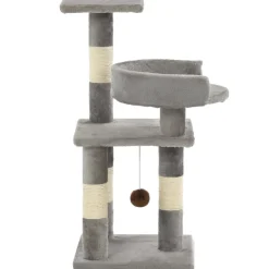 vidaXL kradsetræ til katte med sisal-kradsestolper 65 cm grå