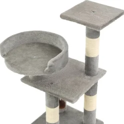 vidaXL kradsetræ til katte med sisal-kradsestolper 65 cm grå