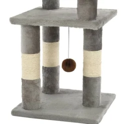 vidaXL kradsetræ til katte med sisal-kradsestolper 65 cm grå