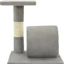 vidaXL kradsetræ til katte med sisal-kradsestolper 65 cm grå
