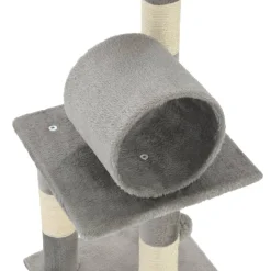 vidaXL kradsetræ til katte med sisal-kradsestolper 65 cm grå