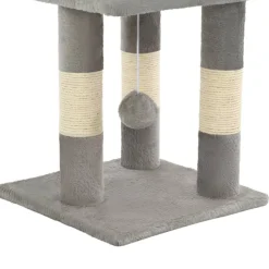 vidaXL kradsetræ til katte med sisal-kradsestolper 65 cm grå