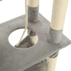 vidaXL kradsetræ til katte med sisal-kradsestolper 140 cm grå