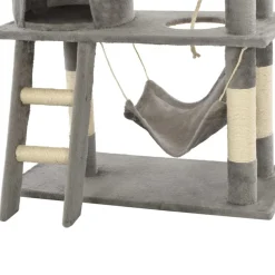 vidaXL kradsetræ til katte med sisal-kradsestolper 140 cm grå