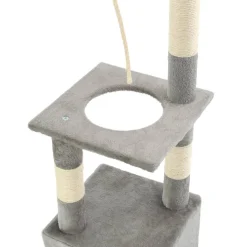 vidaXL kradsetræ til katte med sisal-kradsestolper 109 cm grå