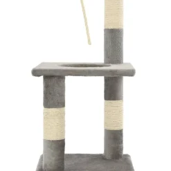vidaXL kradsetræ til katte med sisal-kradsestolper 109 cm grå