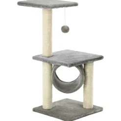 vidaXL kradsetræ til katte med sisal-kradsestolper 65 cm grå