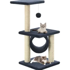 vidaXL kradsetræ til katte med sisal-kradsestolper 65 cm mørkeblå