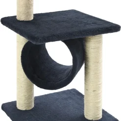 vidaXL kradsetræ til katte med sisal-kradsestolper 65 cm mørkeblå