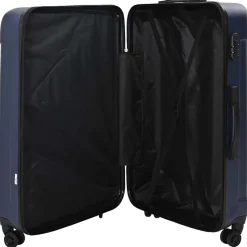 vidaXL Kuffert med lås 3 pcs Mørk blå 50 x 31 x 78 cm ABS Plastik