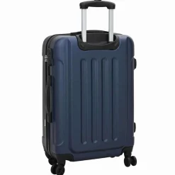 vidaXL Kuffert med lås 3 pcs Mørk blå 50 x 31 x 78 cm ABS Plastik