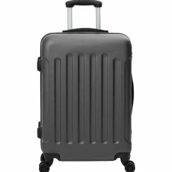 vidaXL Kuffert med lås 3 pcs Mørkegrå 50 x 31 x 78 cm ABS Plastik
