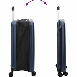vidaXL Kuffert med lås Mørkeblå 34 x 23 x 55.5 cm ABS Plastik