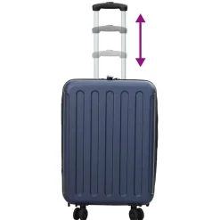 vidaXL Kuffert med lås Mørkeblå 34 x 23 x 55.5 cm ABS Plastik