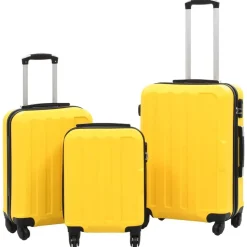vidaXL kuffertsæt i 3 dele hardcase ABS gul