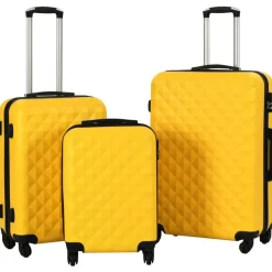 vidaXL kuffertsæt i 3 dele hardcase ABS gul