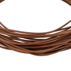 vidaXL Lædersnor Lys Brun Ø1 mm x 5 m Læder