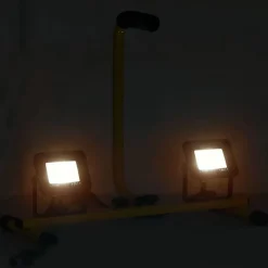 vidaXL LED-projektør med håndtag 2x10 W varmt hvidt lys