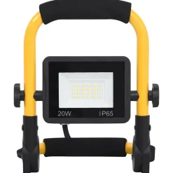vidaXL LED-projektør med håndtag 20 W varm hvid